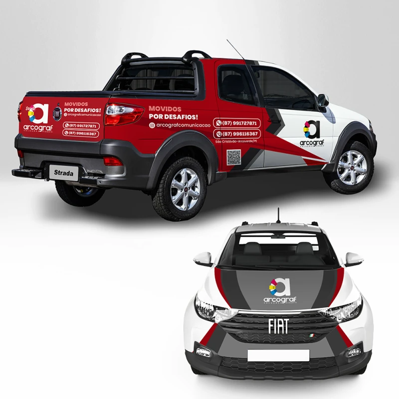 Arte para Fiat Toro, carro Picape (Pick up)